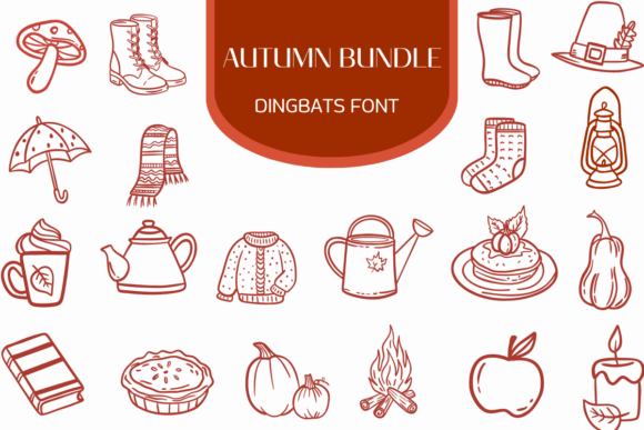 Autumn Bundle: A Cozy Dingbats Font for Makers