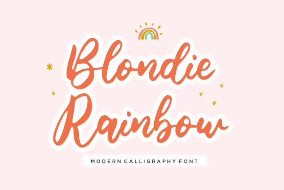 Blondie Rainbow Font for Small Business Branding