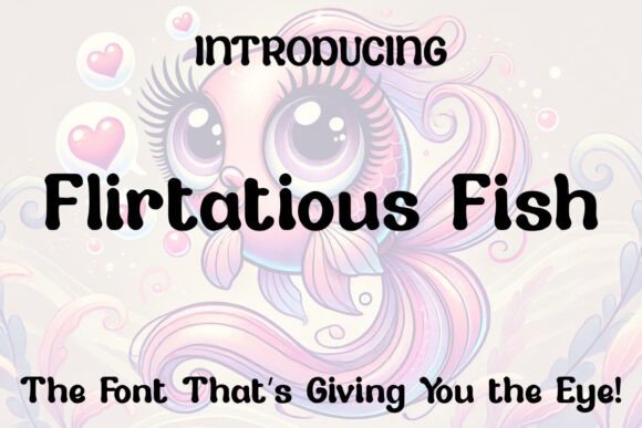 Flirtatious Fish Font for Playful Web Design