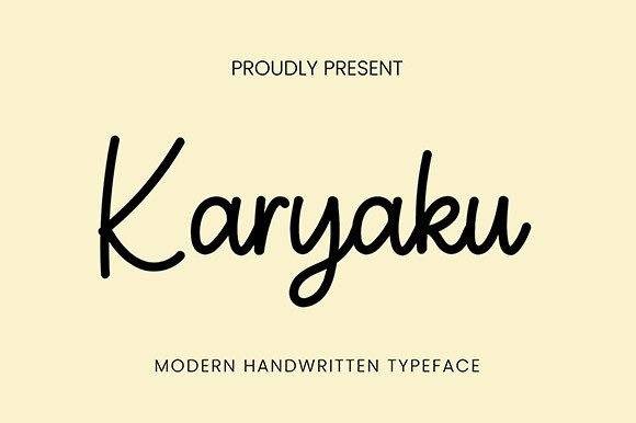 Karyaku: A Handwritten Font for Editorial Calm