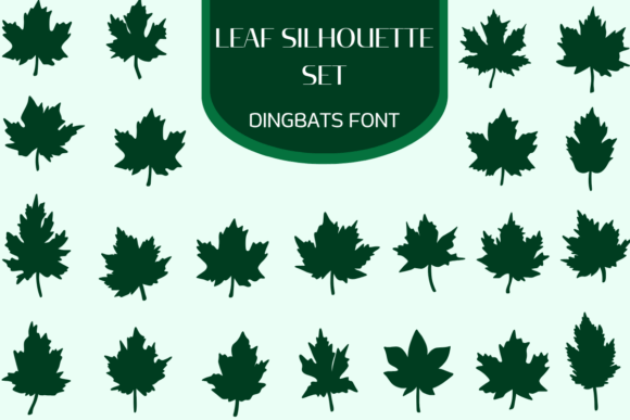 Leaf Silhouette Set: A Nature-Inspired Font for Marketers