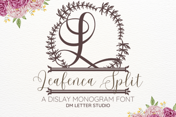 Leafenca Split Monogram: A Graceful Serif Typeface