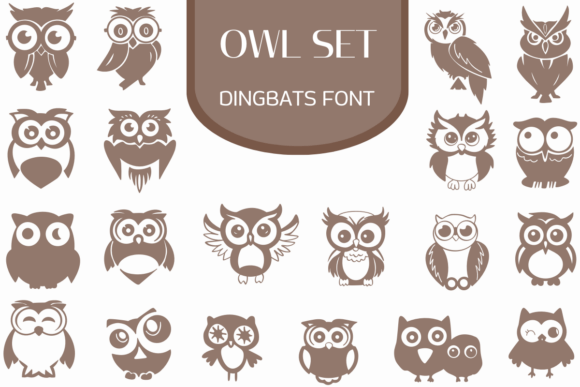 Owl Set: A Whimsical Dingbats Font for Web Design