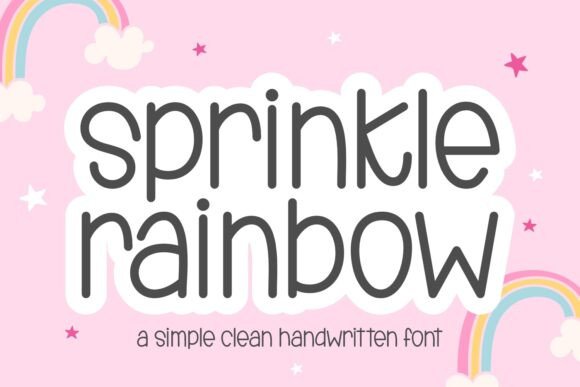 Sprinkle Rainbow Font for Editorial Design