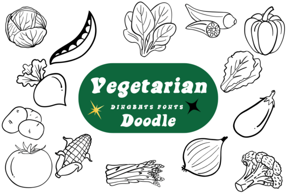 Vegetarian Doodle: A Playful Typeface for Food Editors